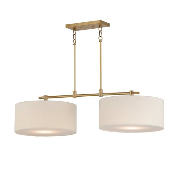 Maxim Lighting Bongo 2-Light Pendant, Natural Aged Brass 10016OMNAB - main